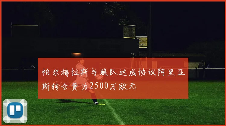帕尔梅拉斯与狼队达成协议阿里亚斯转会费为2500万欧元